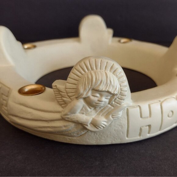 Abbey Press Christmas Angel Candle Holder Taper Advent Love Hope Peace Joy - Picture 7 of 12